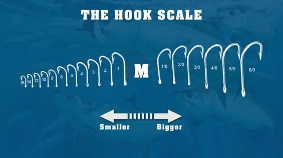 fishing hook size