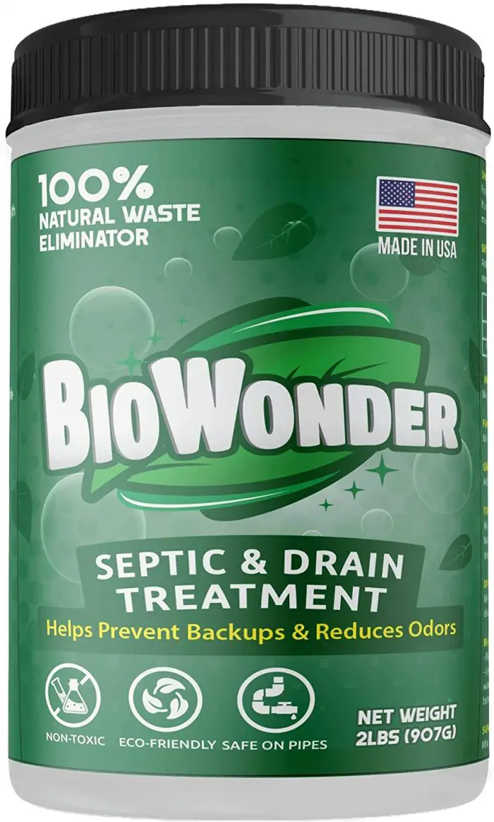 BioWonder Septic Tank Treatment - 3X More Powerful - 100% Organic Enzymes & Bacteria - Perfect for Disposals, Septic System, RV's, Drains, Toilets