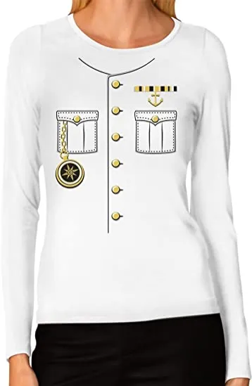 Ship Captain Women's Long Sleeve Boat Party T-Shirt