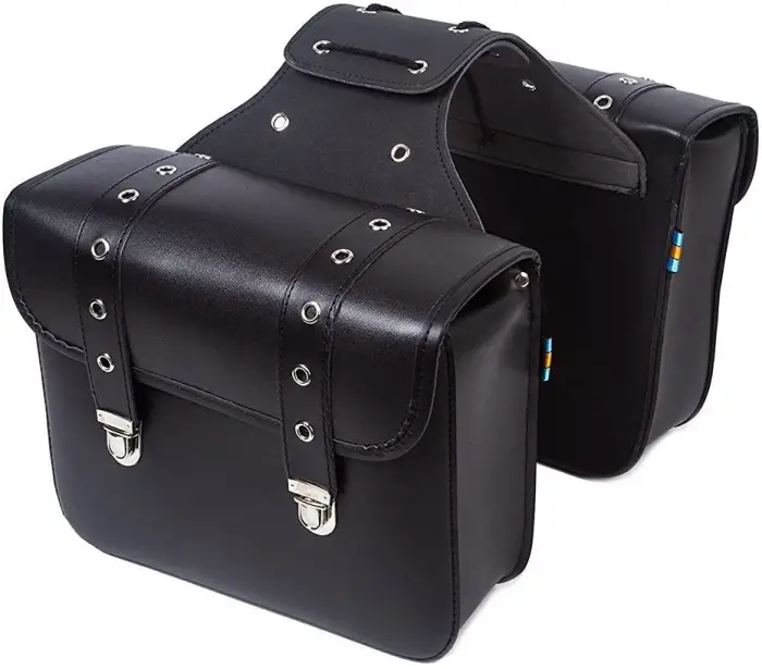 2PC Motorcycle Synthetic Leather Panniers 