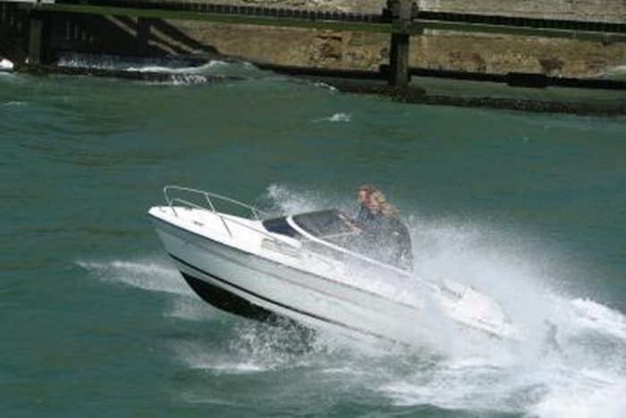 driving a boat in rough conditions