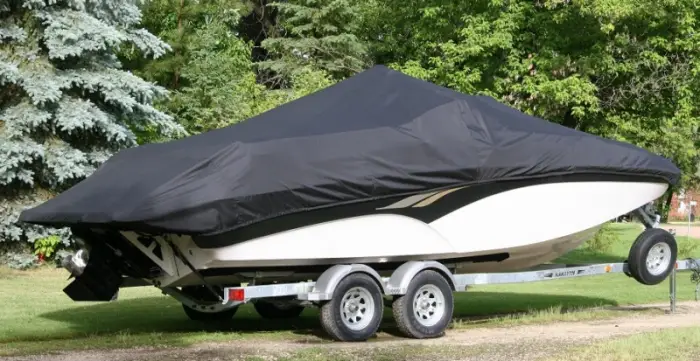 Black boat cover